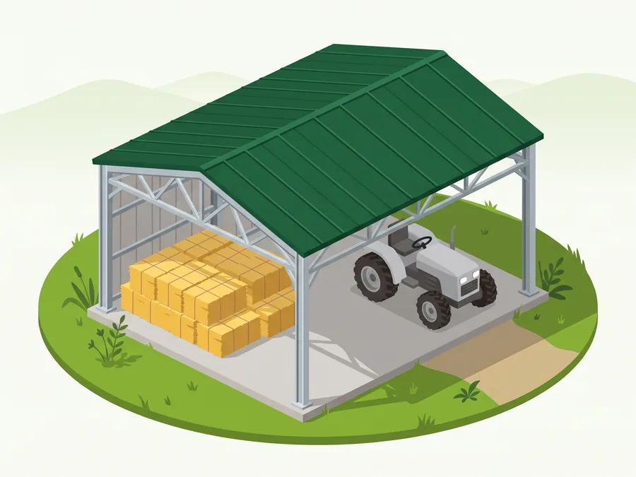 Illustration : Hangar ouvert