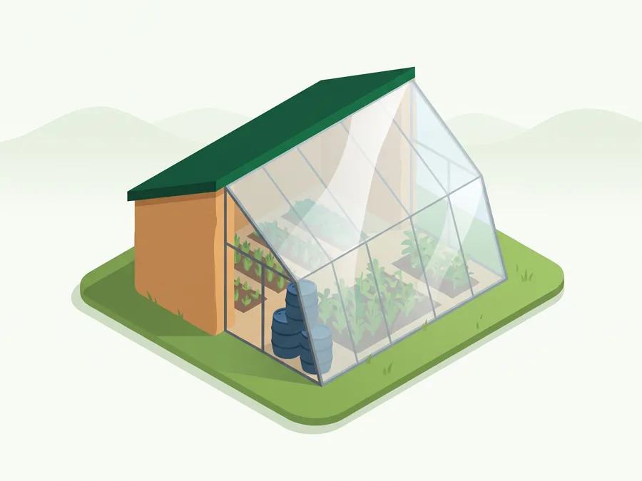Illustration : Serre bioclimatique